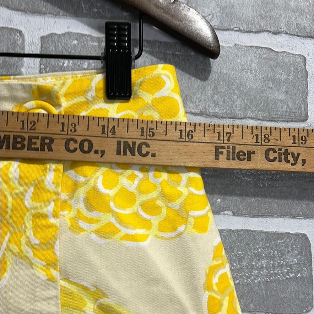 Lesley Evers Yellow and White A-Line Mini Skirt Floral Skirt‎ Women’s Size Small - Picture 5 of 10